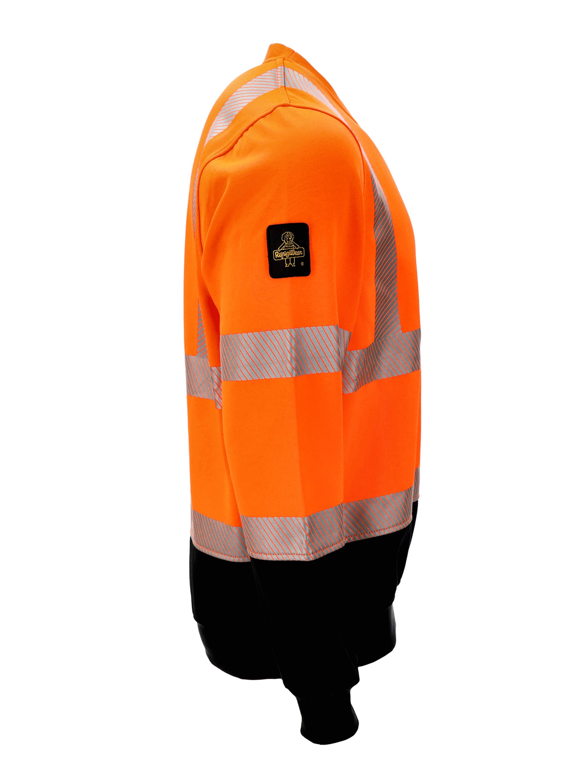 Refrigiwear 8465 HiVis Crewneck Sweatshirt with Reflective Tape Orange