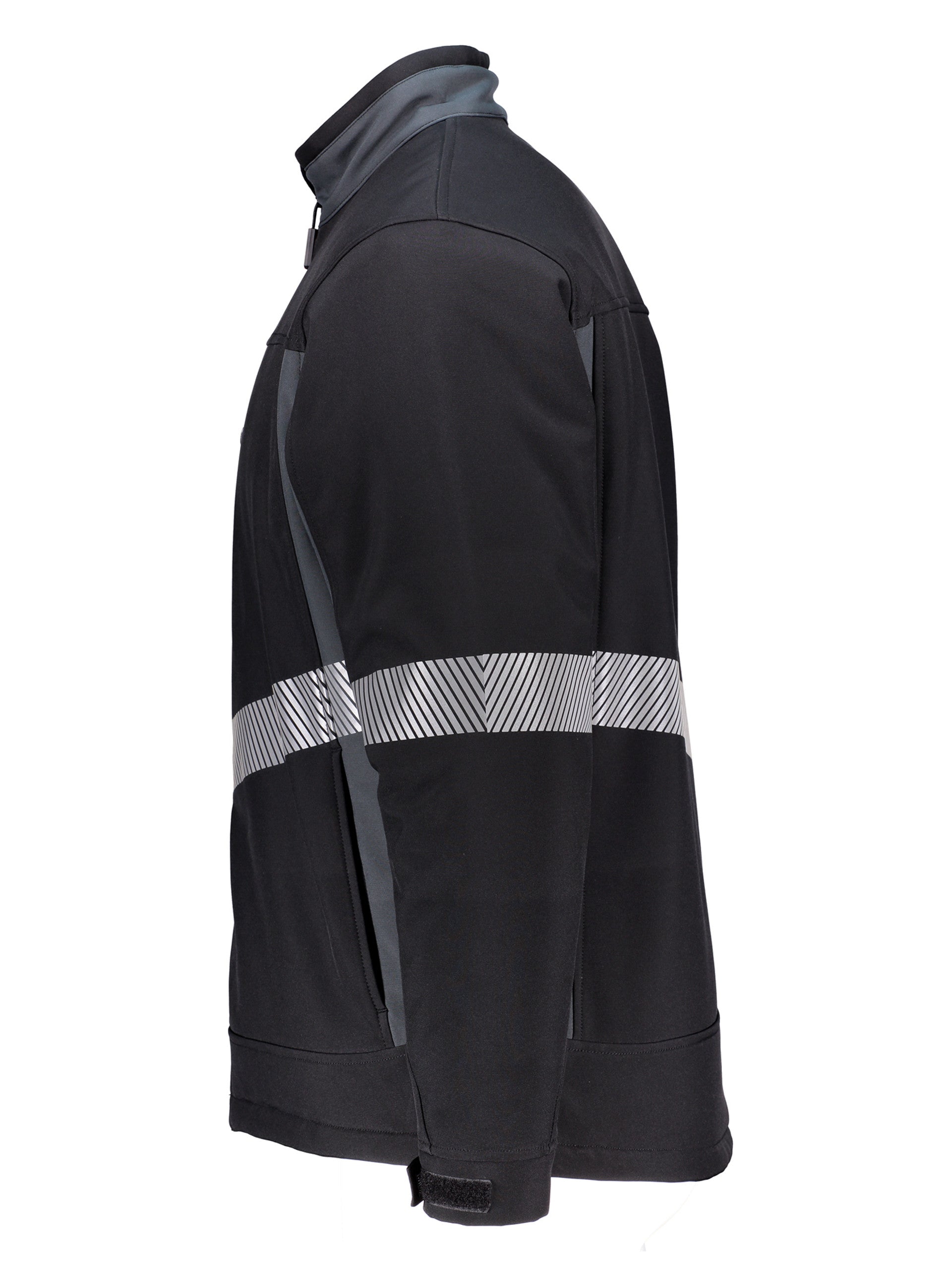 Refrigiwear 8490 Enhanced Visibility Insulated Softshell Jacket Black/Charcoal