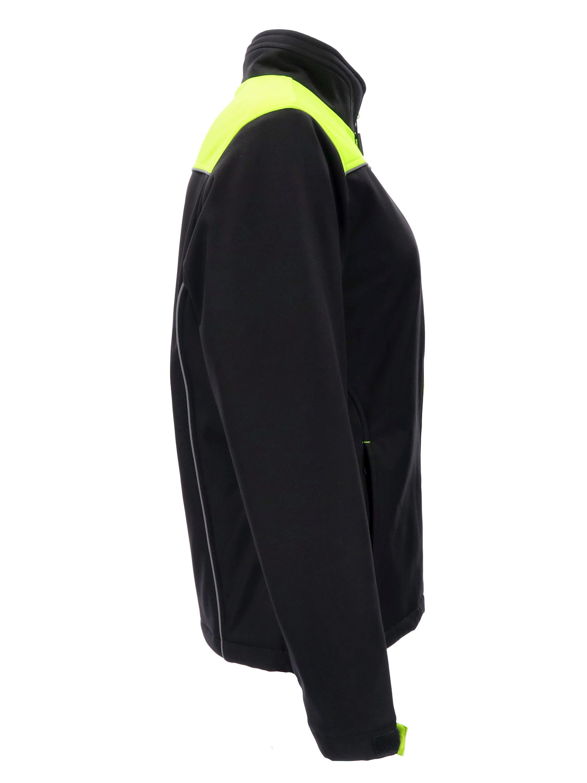 Refrigiwear 8593 Women's Two-Tone HiVis Insulated Softshell Jacket Lime/Black