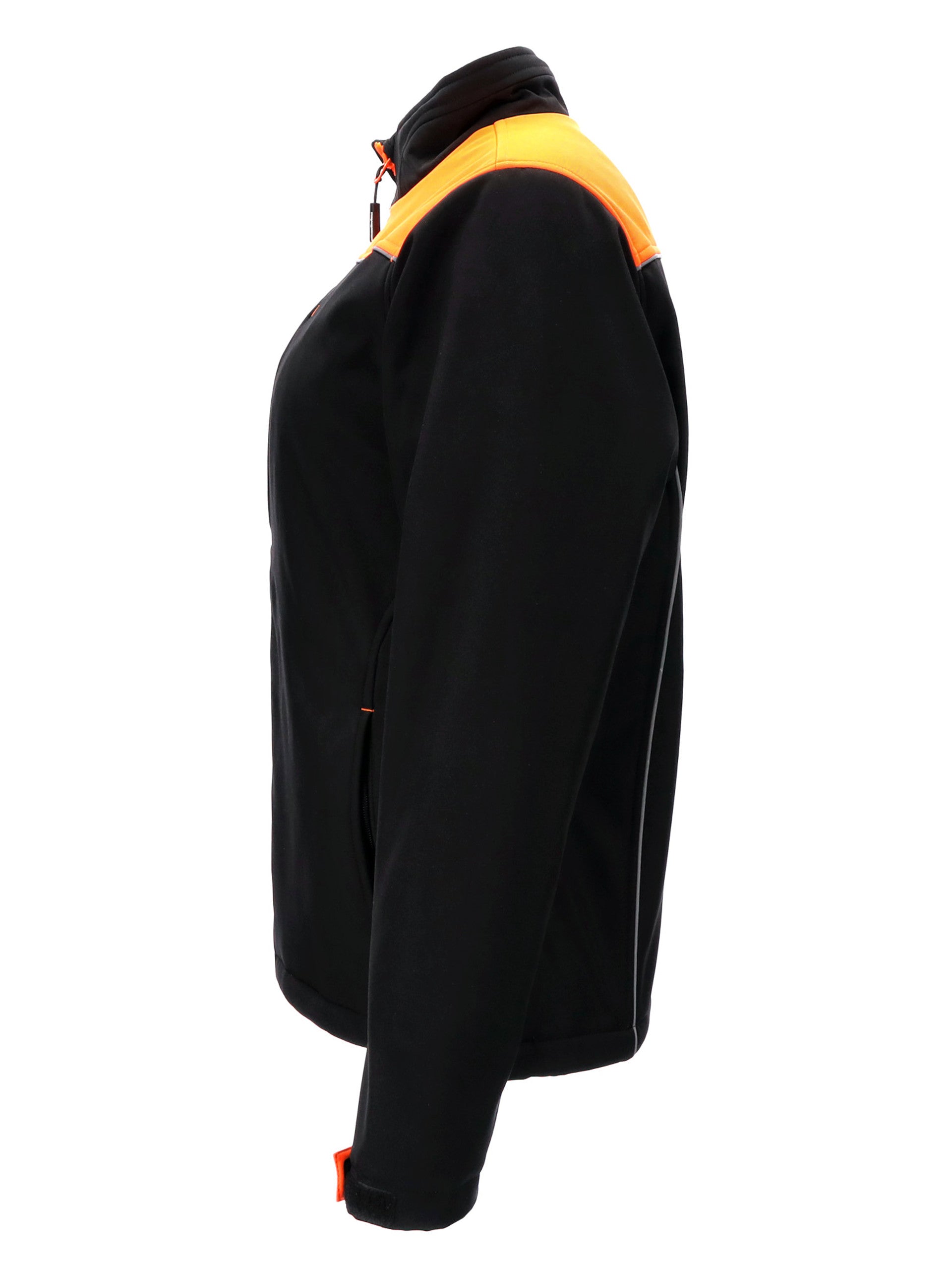 Refrigiwear 8593 Women's Two-Tone HiVis Insulated Softshell Jacket Orange/Black