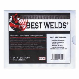 Best Welds Cover Lens, Scratch/Static Resistant, 4-1/2 in x 5-1/4 in, 70% CR-39 Plastic 10/PK