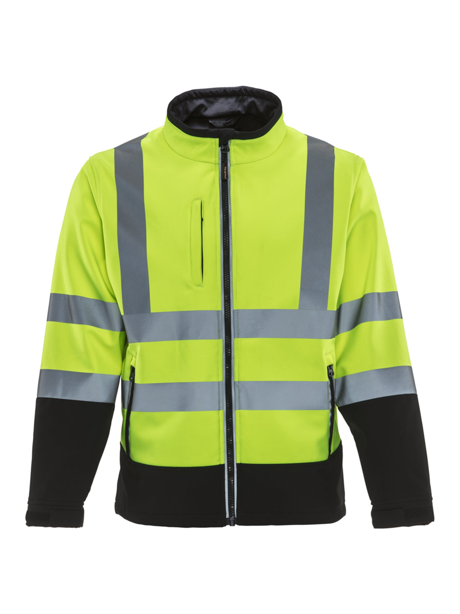 Refrigiwear 9291 HiVis Softshell Jacket Black/Lime