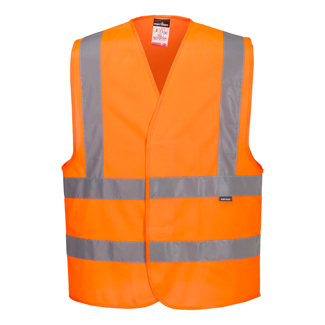 Portwest C470 Hi-Vis Two Band and Brace Vest - Yellow 12/PK