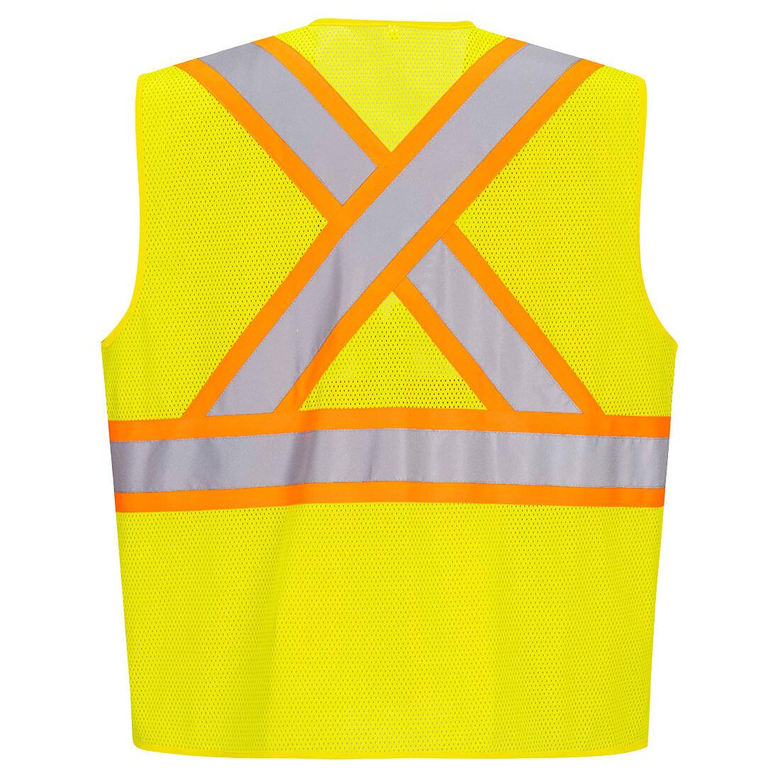 Portwest CA101 X-Back Contrast Tape Vest - Yellow 12/PK