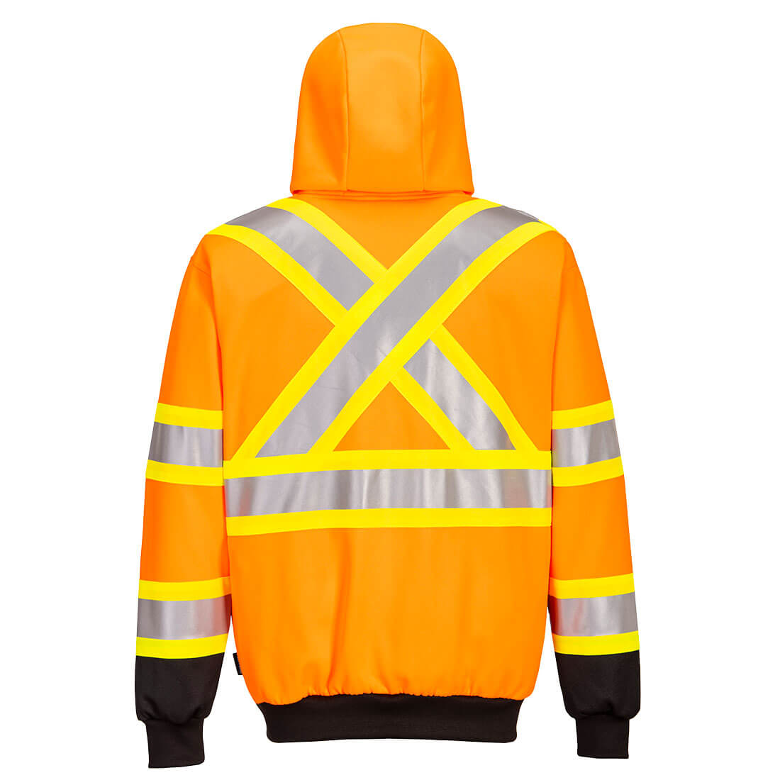 Portwest CA170 Hi-Vis X Back Contrast Tape Hoodie - Orange