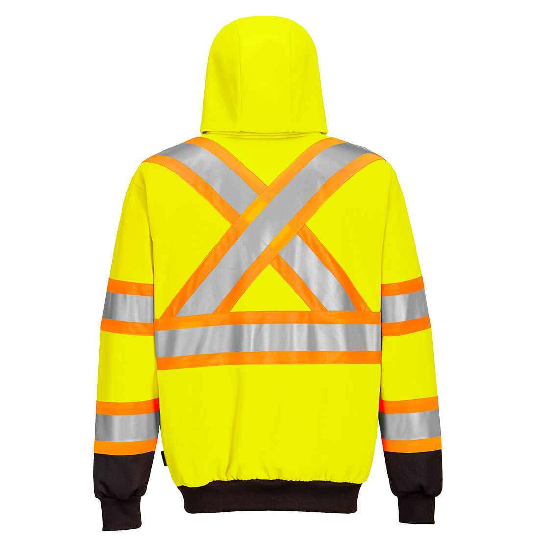 Portwest CA170 Hi-Vis X Back Contrast Tape Hoodie - Yellow