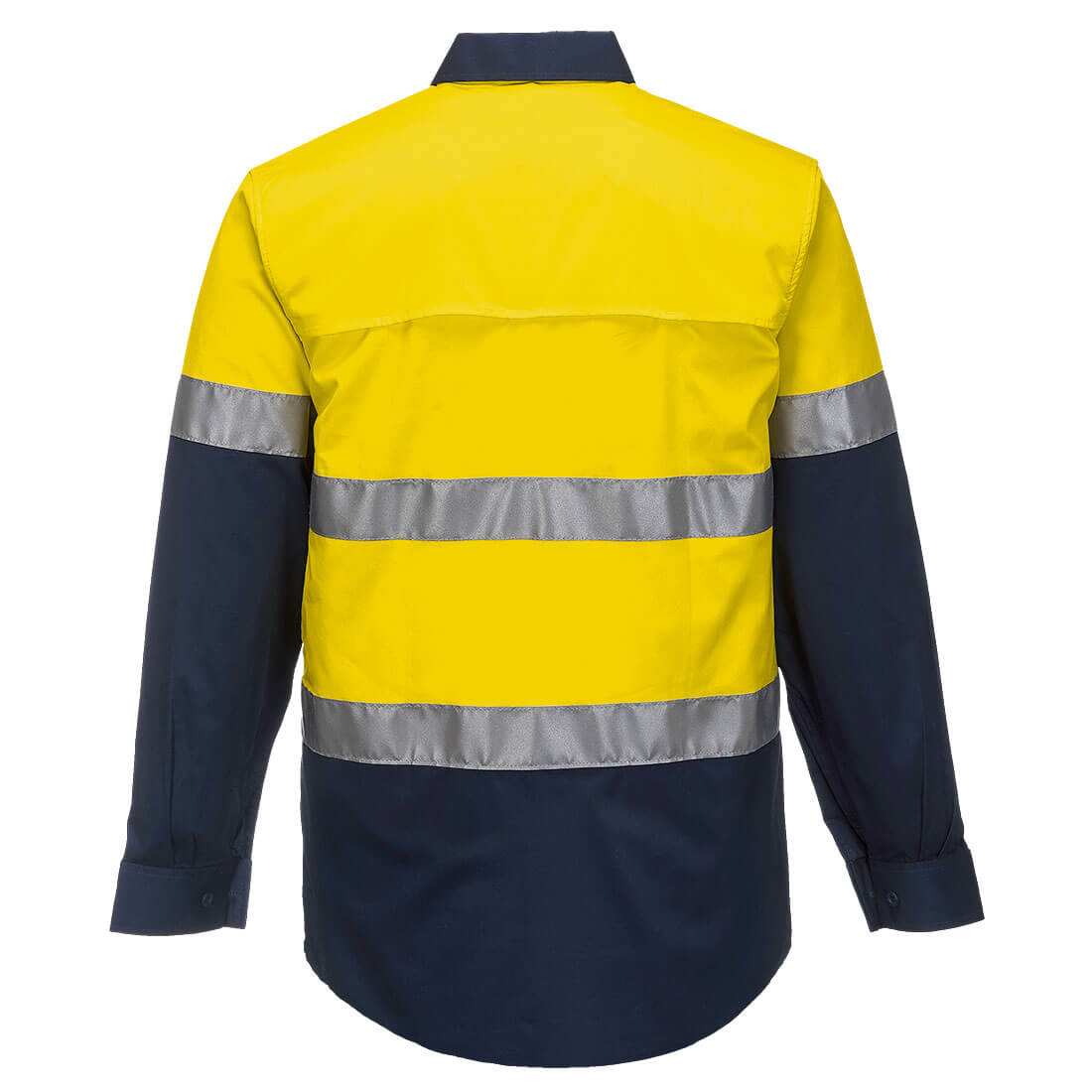 Portwest F145 Iona Enhanced Cotton Shirt - Yellow/Navy