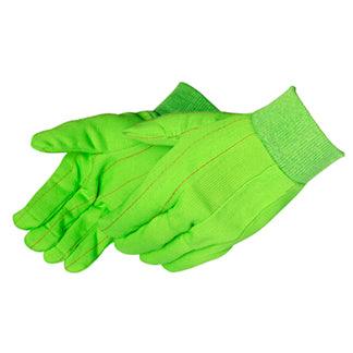 G4518CR 20 OZ HI-VIS GREEN COTTON/POLY CORD DOUBLE PALM - Hi-vis Green