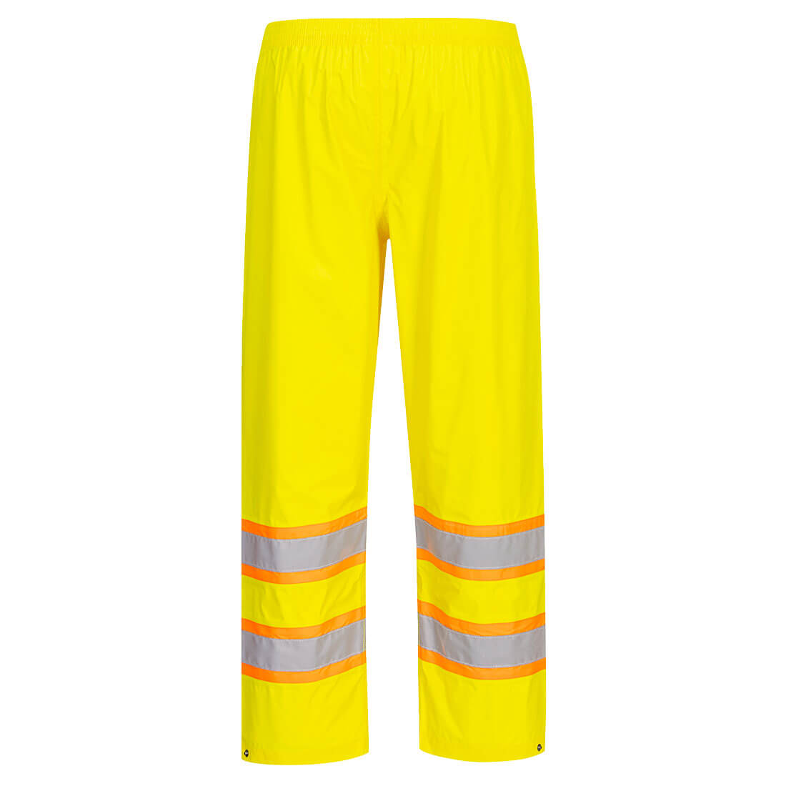Portwest H447 Hi-Vis Contrast Tape Rain Pants - Yellow