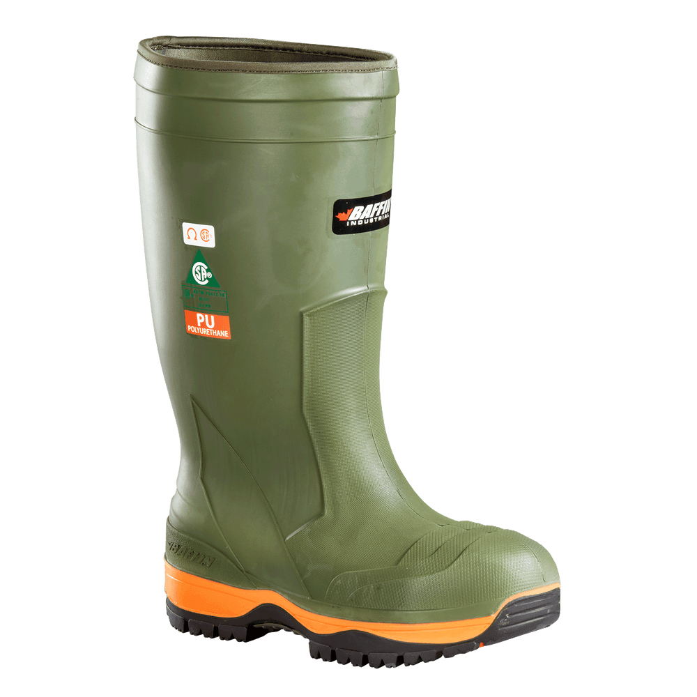 BAFFIN'S ICEBEAR (Safety Toe & Plate) | Men's Boot - Forest/Orange/Black