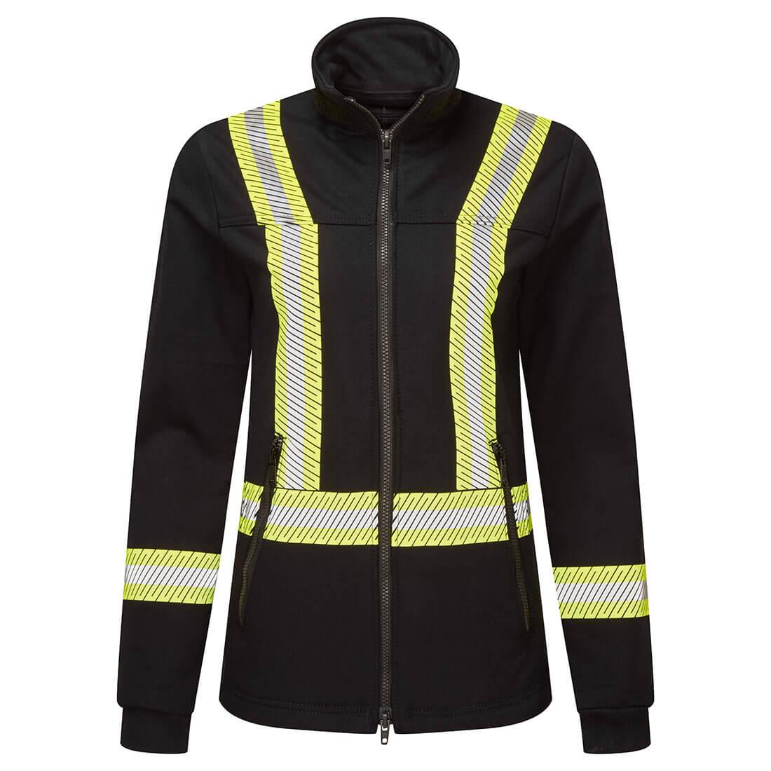 Portwest IOS375 - Women's Segmented Striped Navy Fleece Full Zip Jacket
