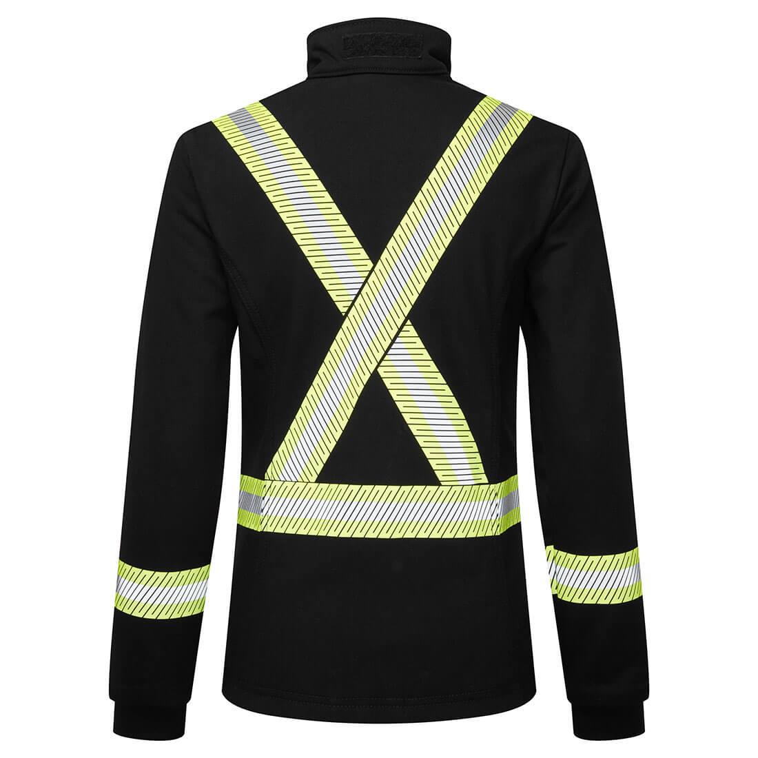 Portwest IOS375 - Women's Segmented Striped Navy Fleece Full Zip Jacket