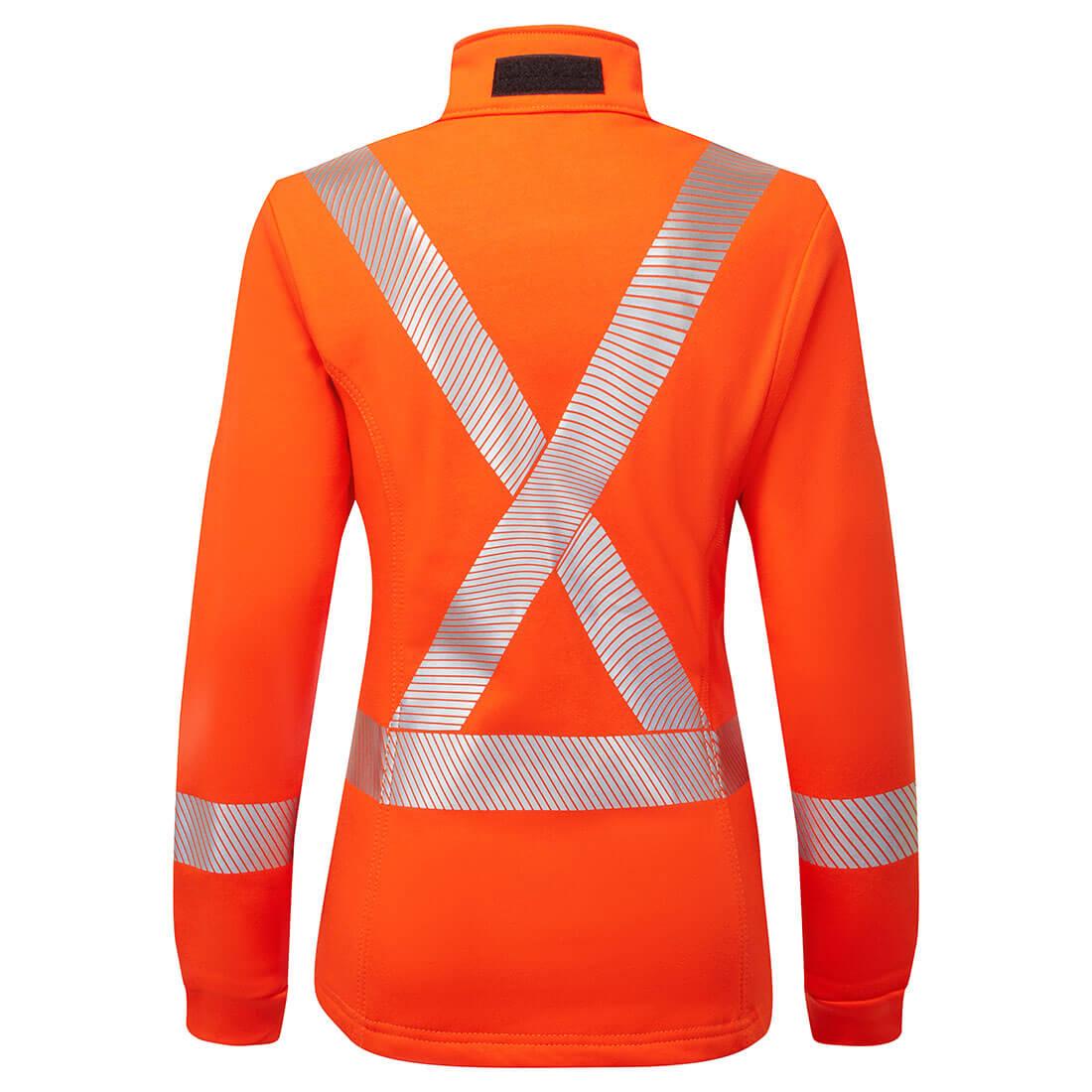Portwest IOS474 - Women's Hi-Vis Segmented Striped Full Fleece Zip Jacket