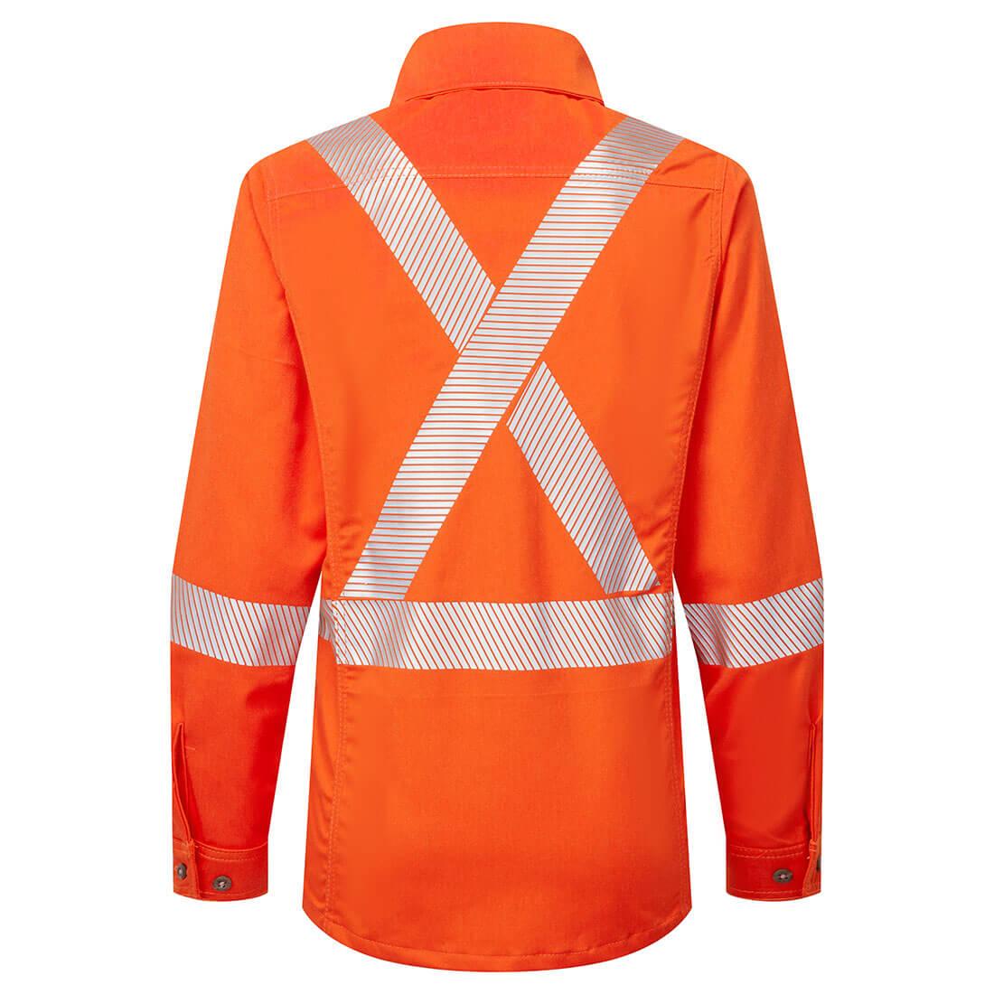 Portwest IUS471 - Women's Ultrasoft 7oz Deluxe Segmented Striped Work Shirt