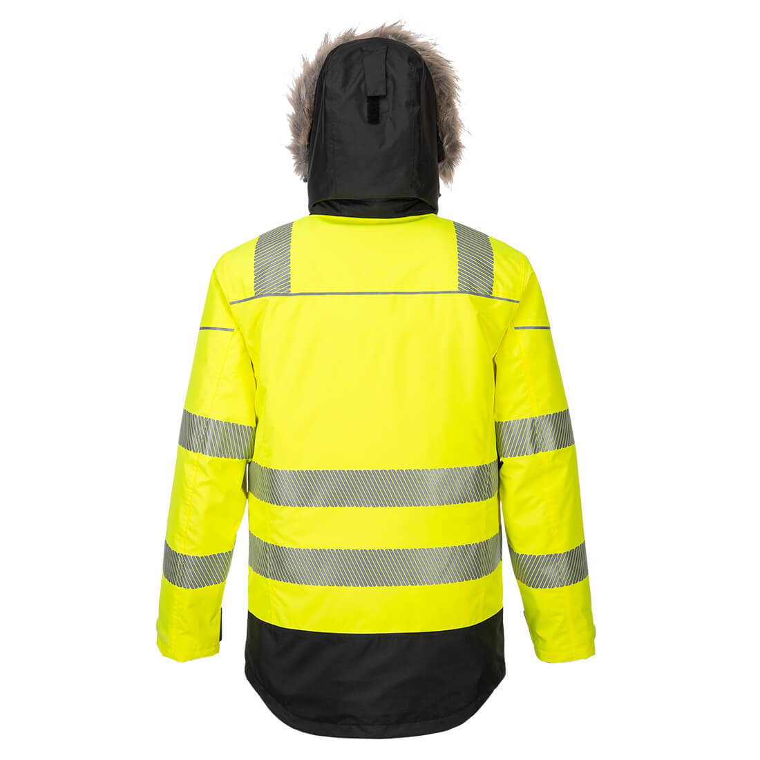 Portwest PW369 Hi-Vis Winter Parka Jacket - Yellow/Black