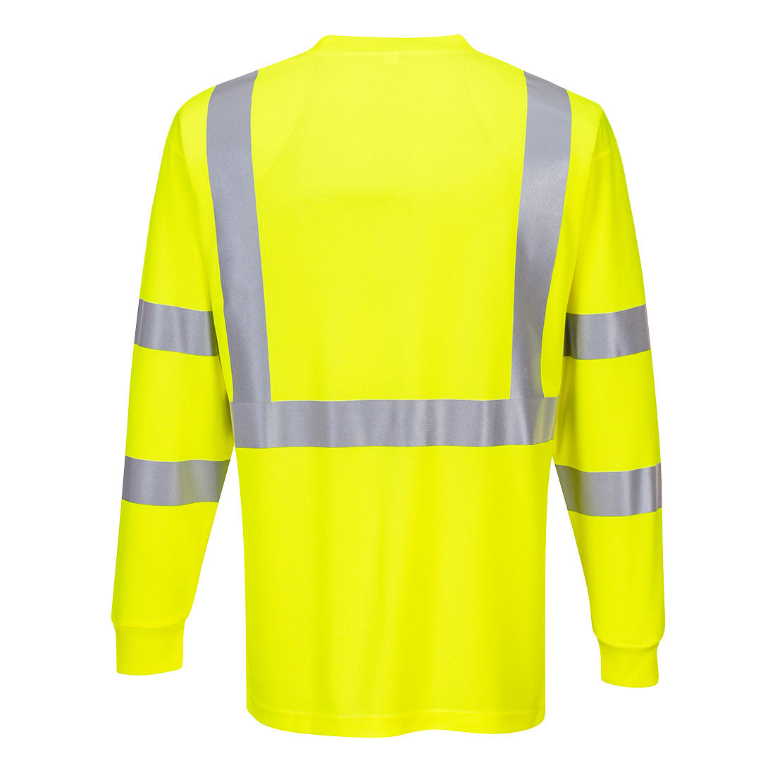 Portwest S191 Hi-Vis Long Sleeve Pocket T-Shirt - Yellow