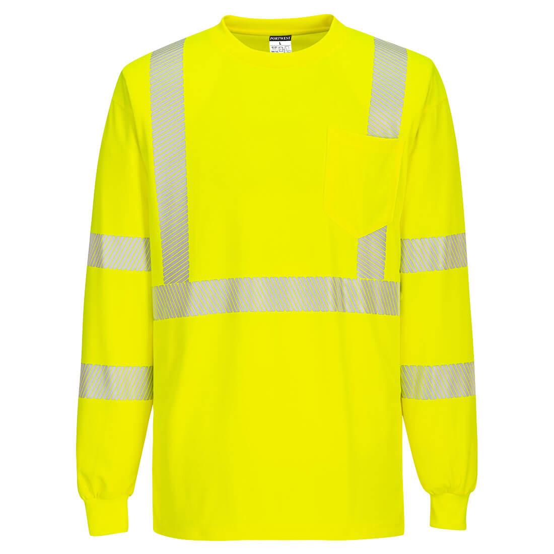 Segmented Tape Long Sleeve T-shirt - Yellow