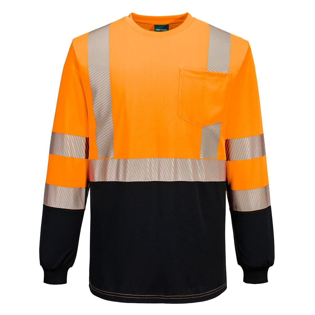 Portwest S197 - Hi-Vis Segmented Tape Contrast T-Shirt L/S