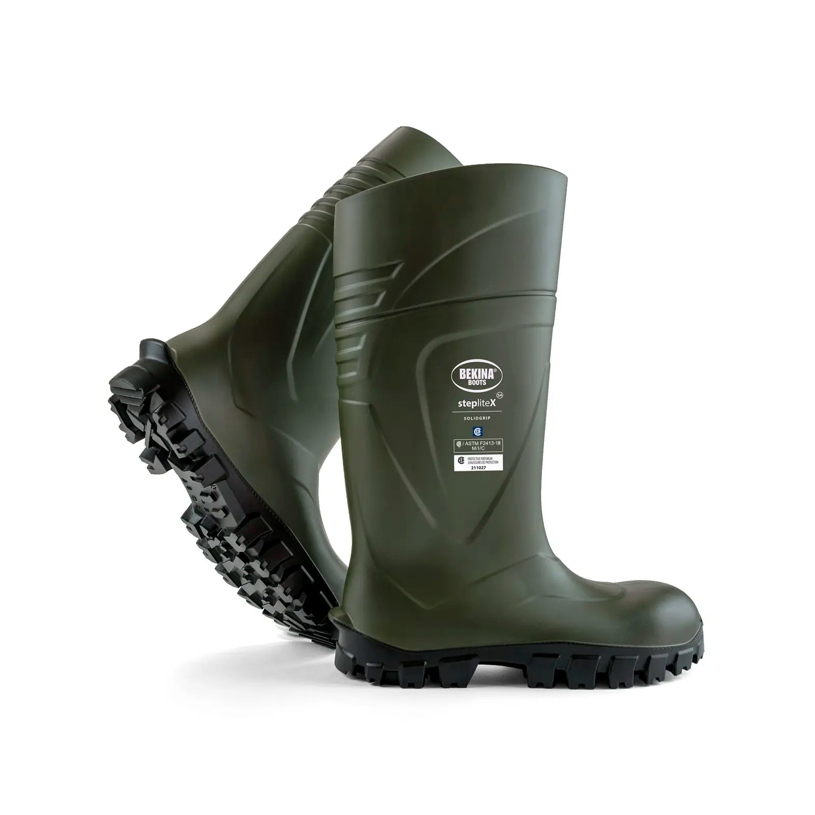XAN3P/9180 StepliteX SolidGrip,Steel Toe Cap, Green-Black