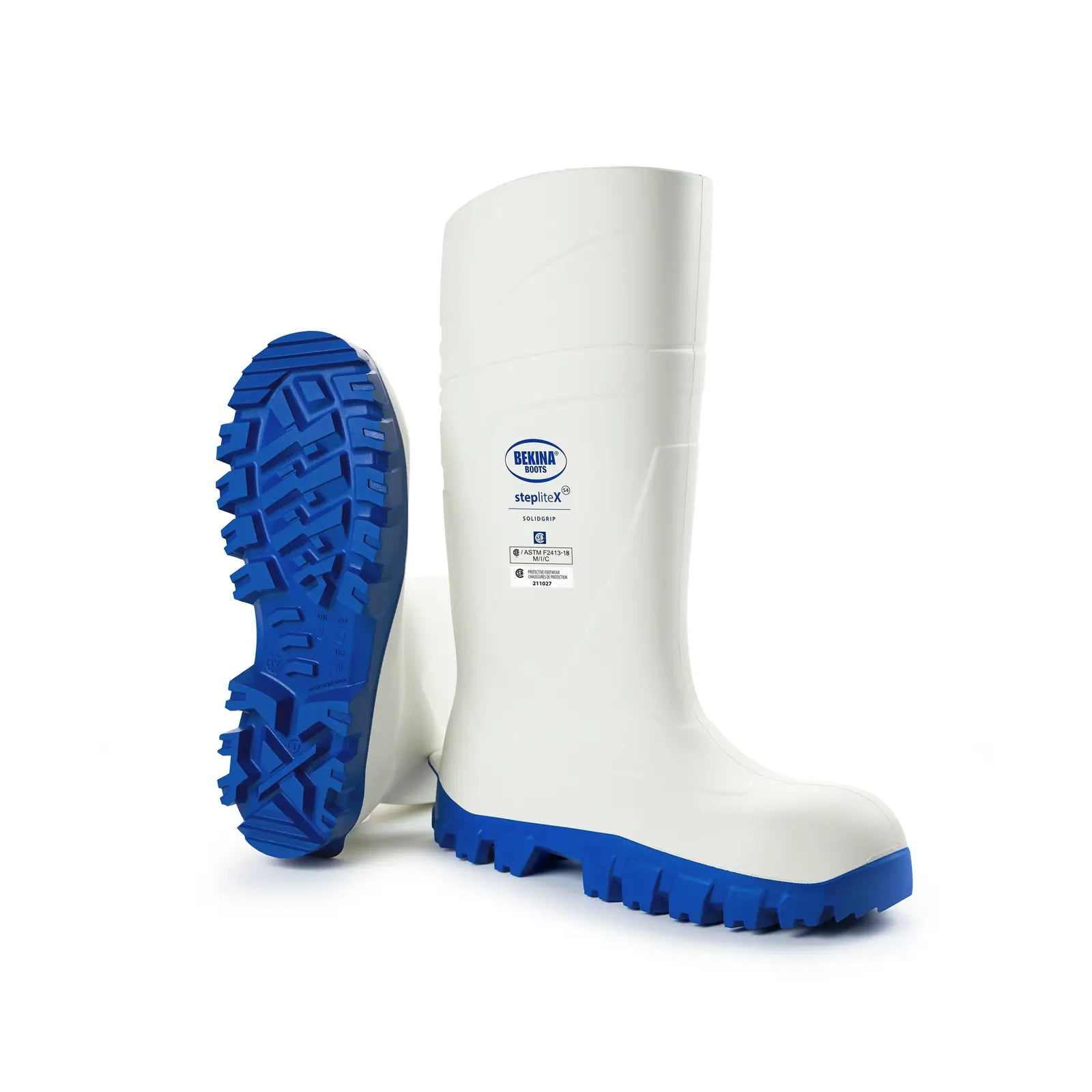 XAN3P/1053 StepliteX SolidGrip, Steel Toe Cap, White-Blue
