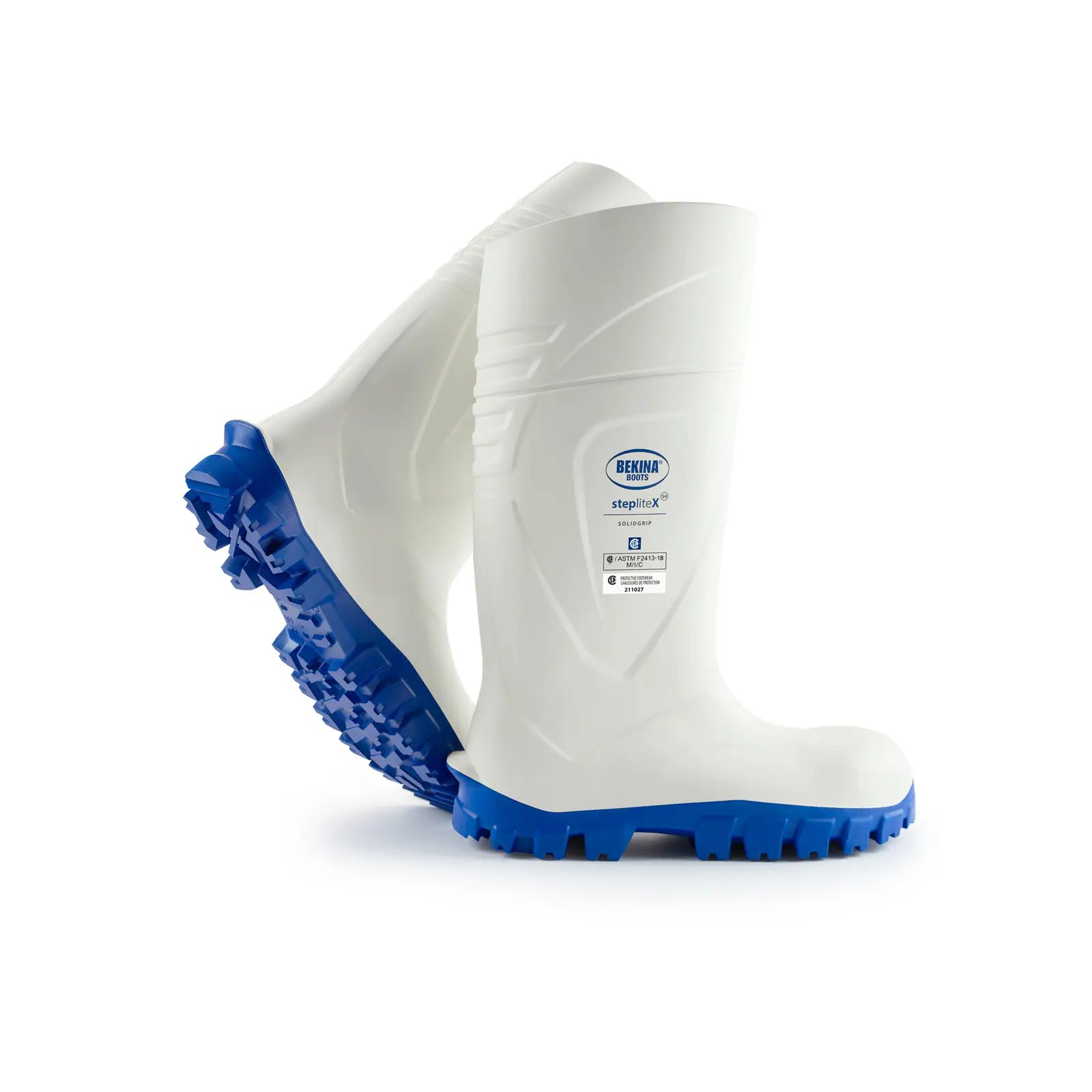 XAN3P/1053 StepliteX SolidGrip, Steel Toe Cap, White-Blue