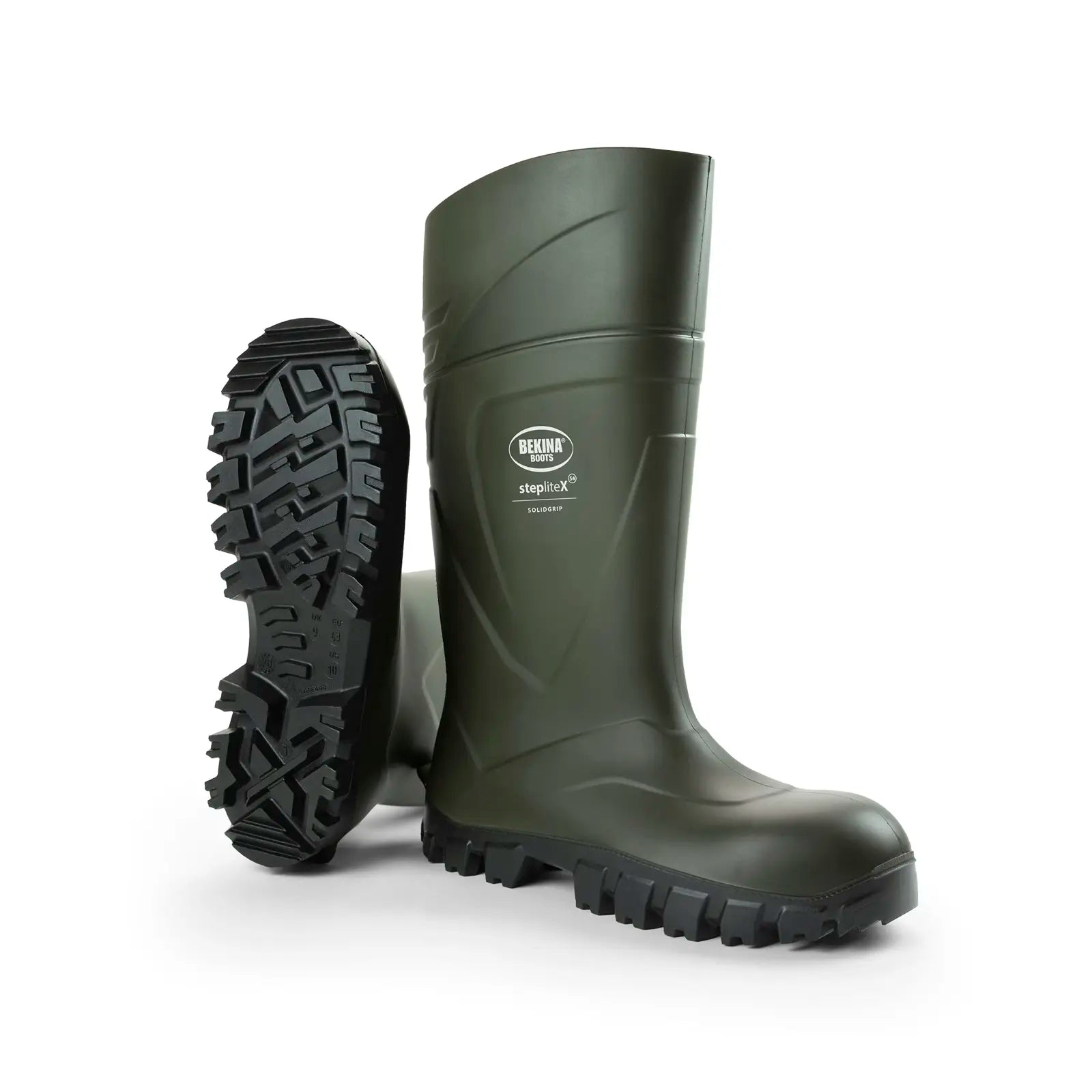 XAN3P/9180 StepliteX SolidGrip,Steel Toe Cap, Green-Black