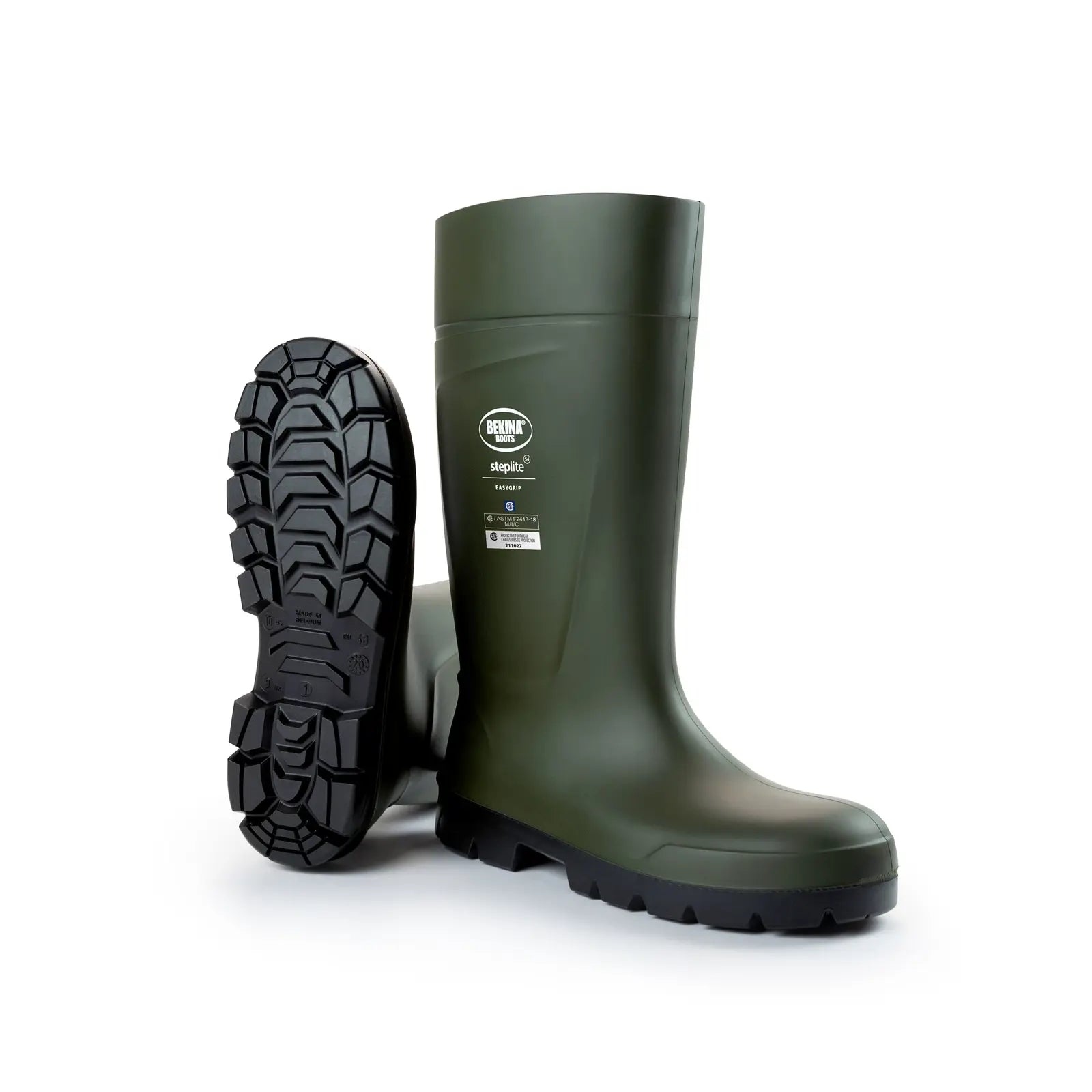 PAN3P/9180 Steplite EasyGrip, Steel Toe Cap, Green-Black