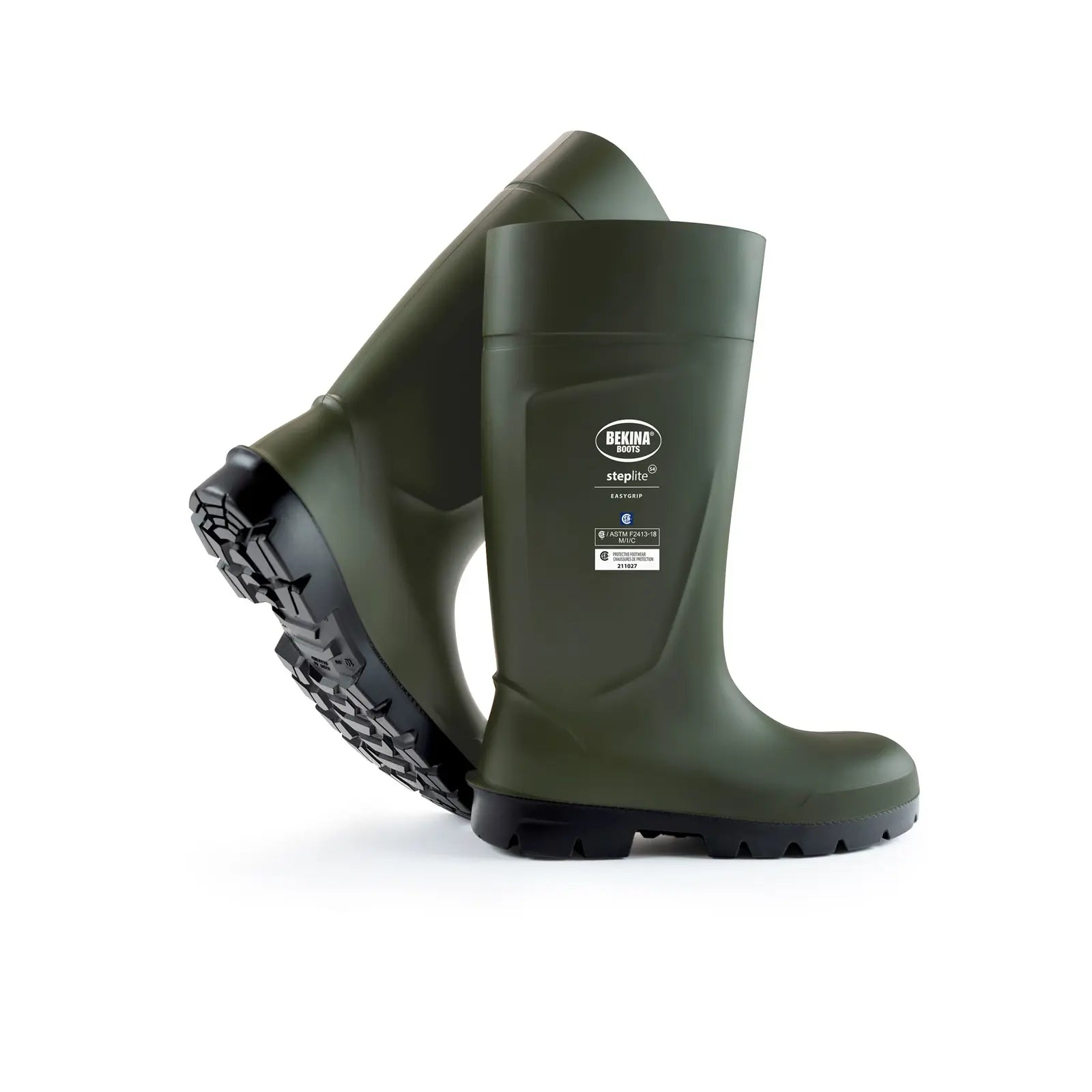 PAN3P/9180 Steplite EasyGrip, Steel Toe Cap, Green-Black