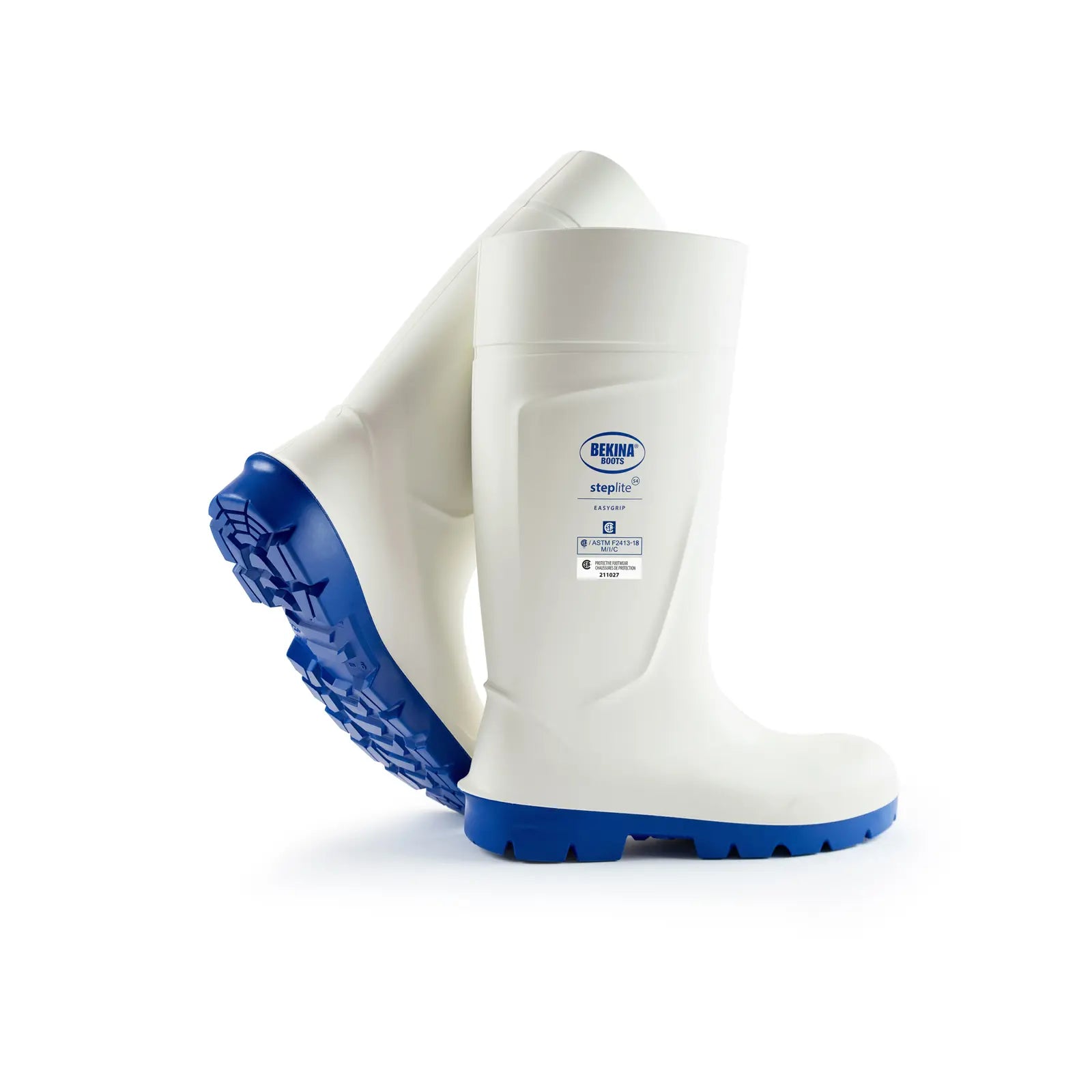 PAN3P/1053 Steplite EasyGrip, Steel Toe Cap, White-Blue