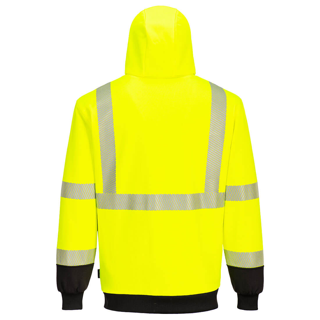 Portwest UB325 Hi-Vis Thermal Two Tone Zipped Hoodie - Yellow/Black