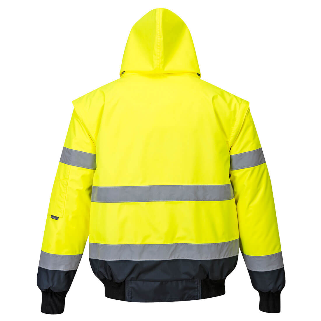 Portwest UC465 Hi-Vis Contrast Bomber Jacket - Yellow/Navy