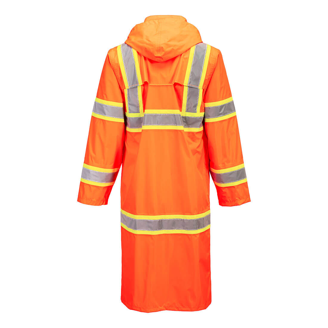 Portwest UH405 - Hi-Vis Contrast Tape Rain Coat 48"