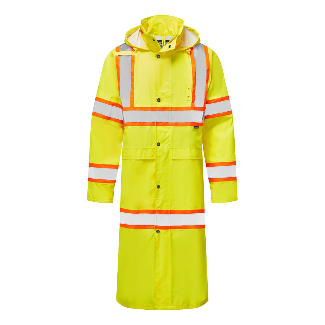 Portwest UH405 - Hi-Vis Contrast Tape Rain Coat 48"