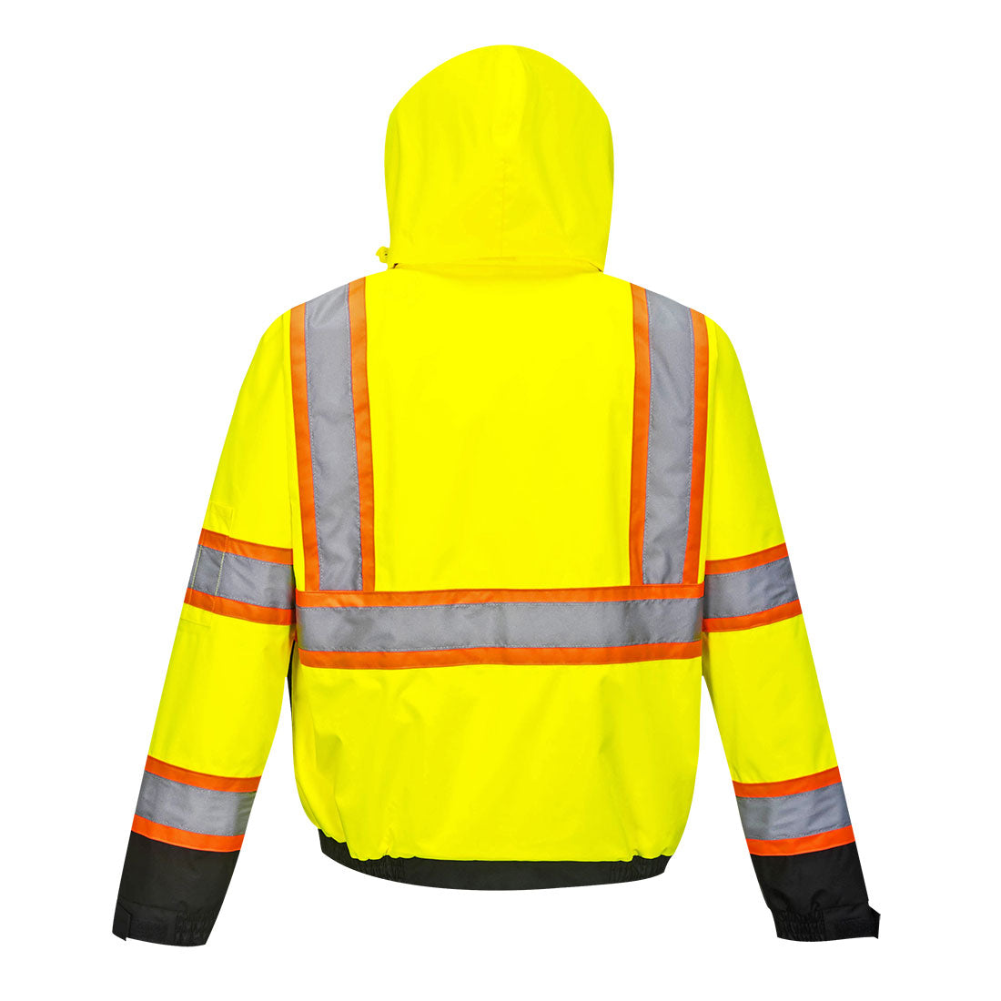 Portwest US367 Hi-Vis 2-in-1 Contrast Tape Bomber Jacket - Yellow/Black