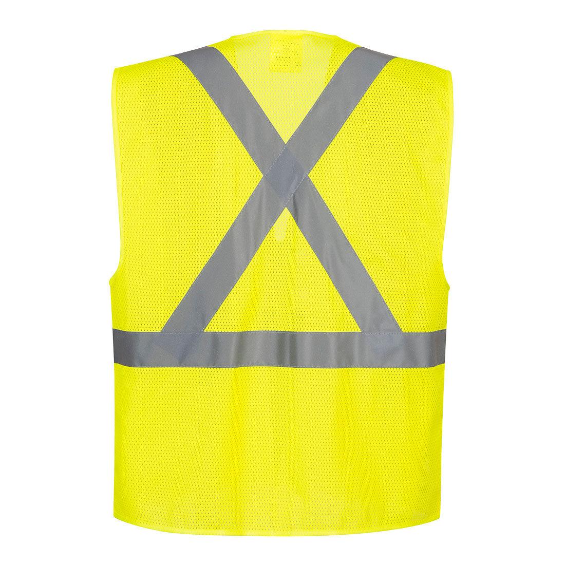 Portwest US370 Atlanta X Back Hi-Vis Vest - Yellow 12/PK