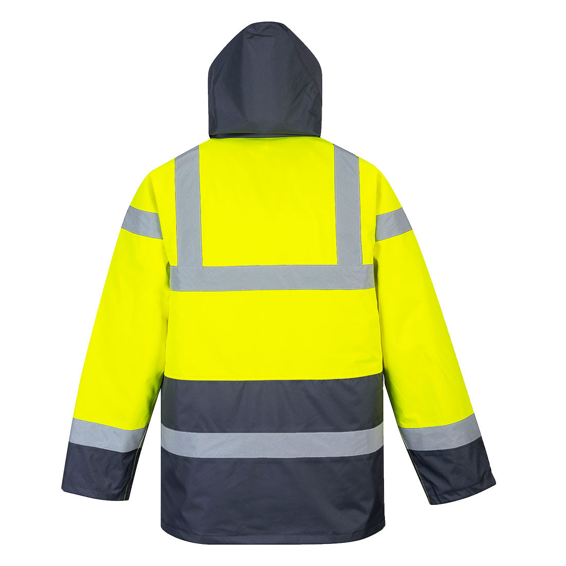 Portwest US466 Hi-Vis Contrast Traffic Jacket - Yellow/Navy
