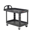 Rubbermaid FG452088BLA BRUTE Heavy-Duty Ergo Handle Utility Cart, Lipped Shelf, , 500 lb. Capacity - Black