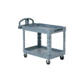Rubbermaid FG452088BLA BRUTE Heavy-Duty Ergo Handle Utility Cart, Lipped Shelf, , 500 lb. Capacity - Black