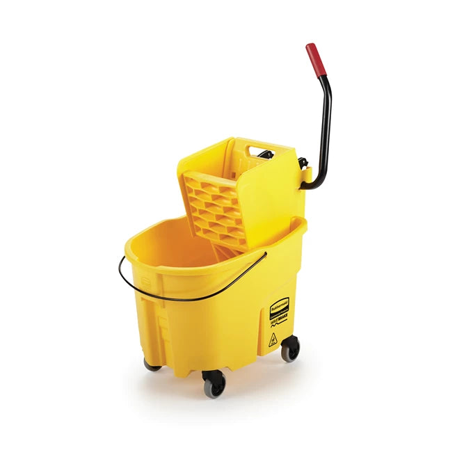 Rubbermaid FG758088YEL WaveBrake® 35 QT Side Press Bucket and Wringer