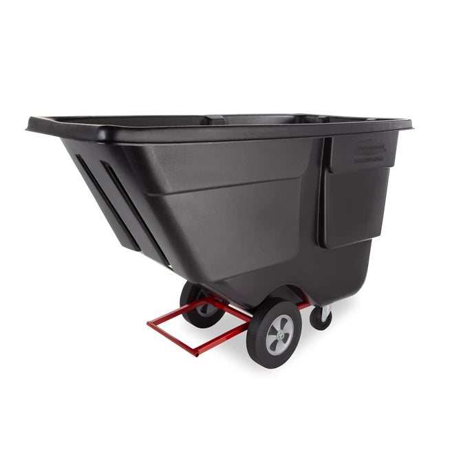 Rubbermaid FG131400BLA Rotomolded Tilt Truck, Utility Duty, 1 Cubic Yard, Black