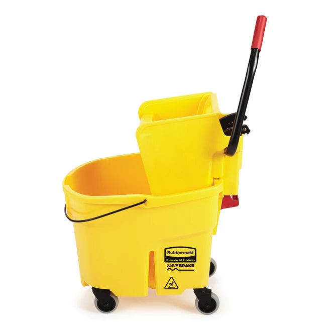 Rubbermaid FG758088YEL WaveBrake® 35 QT Side Press Bucket and Wringer