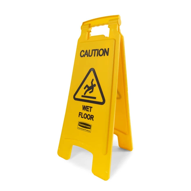 Rubbermaid FG611277YEL "Caution Wet Floor" Sign, 2 Sided, 26", Yellow