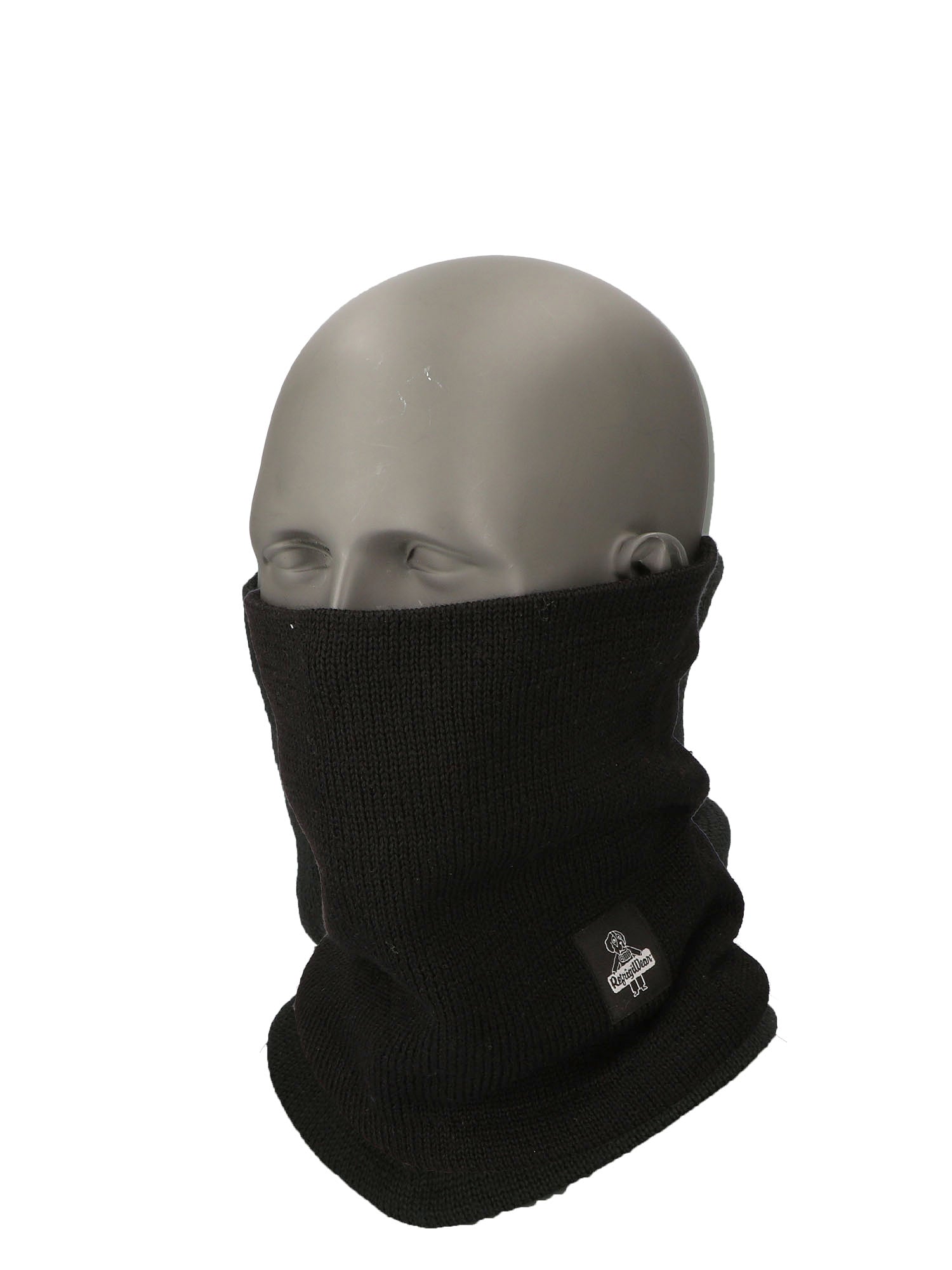 Refrigiwear 49RBLKOSA Wool Neck Gaiter Black
