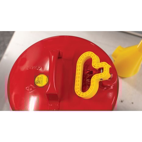 UI50FS-5 Gallon Steel Safety Can for Flammables, Type I, Flame Arrester, Funnel, Red