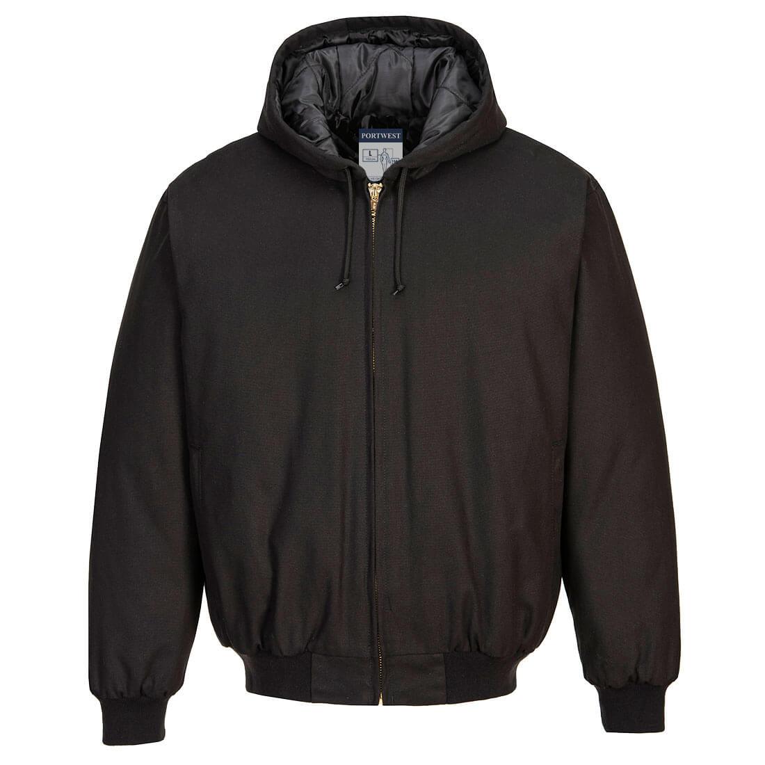 DuraDuck Quilt Lined Hooded Jacket - Black