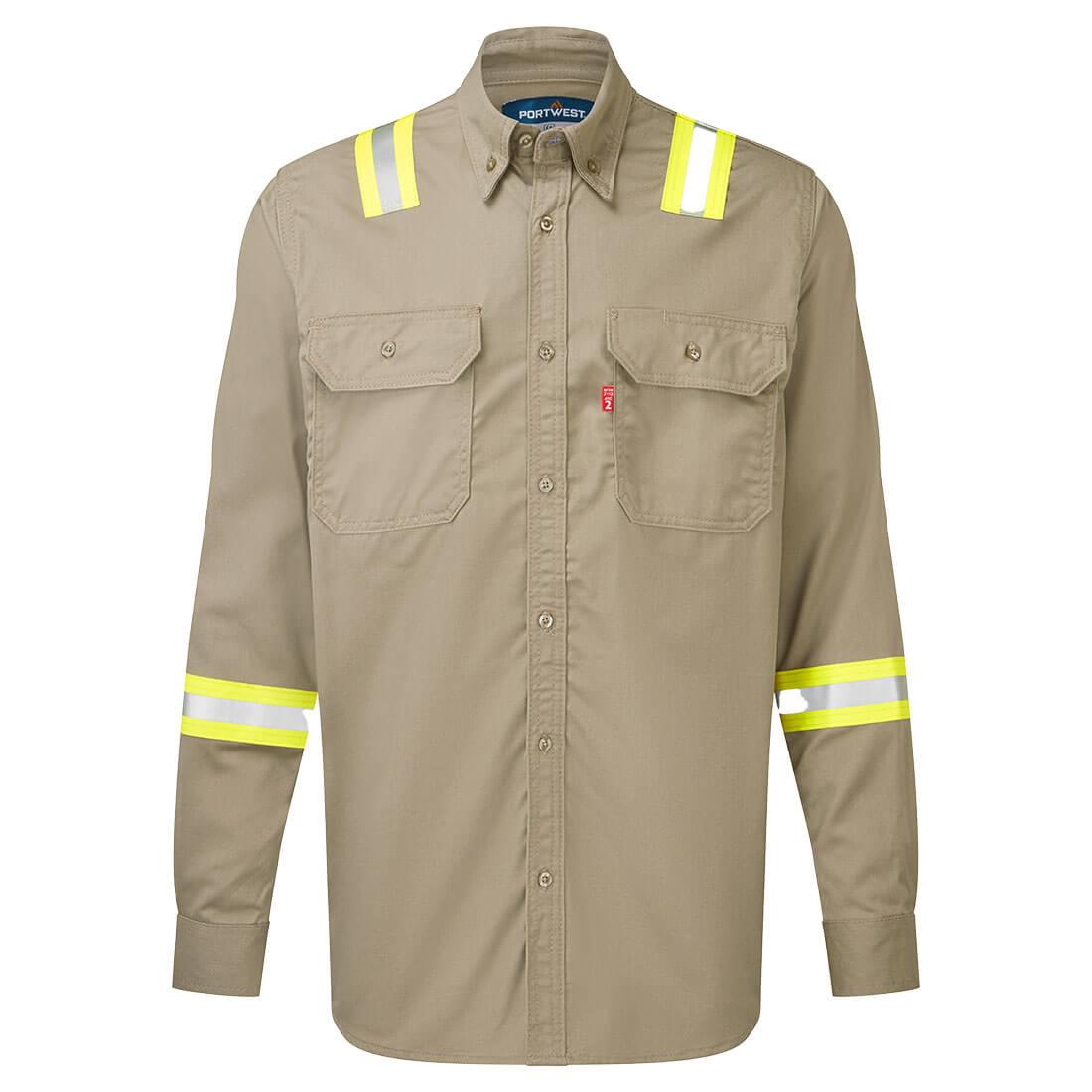 Bizflame 88/12 FR Taped Shirt - Khaki