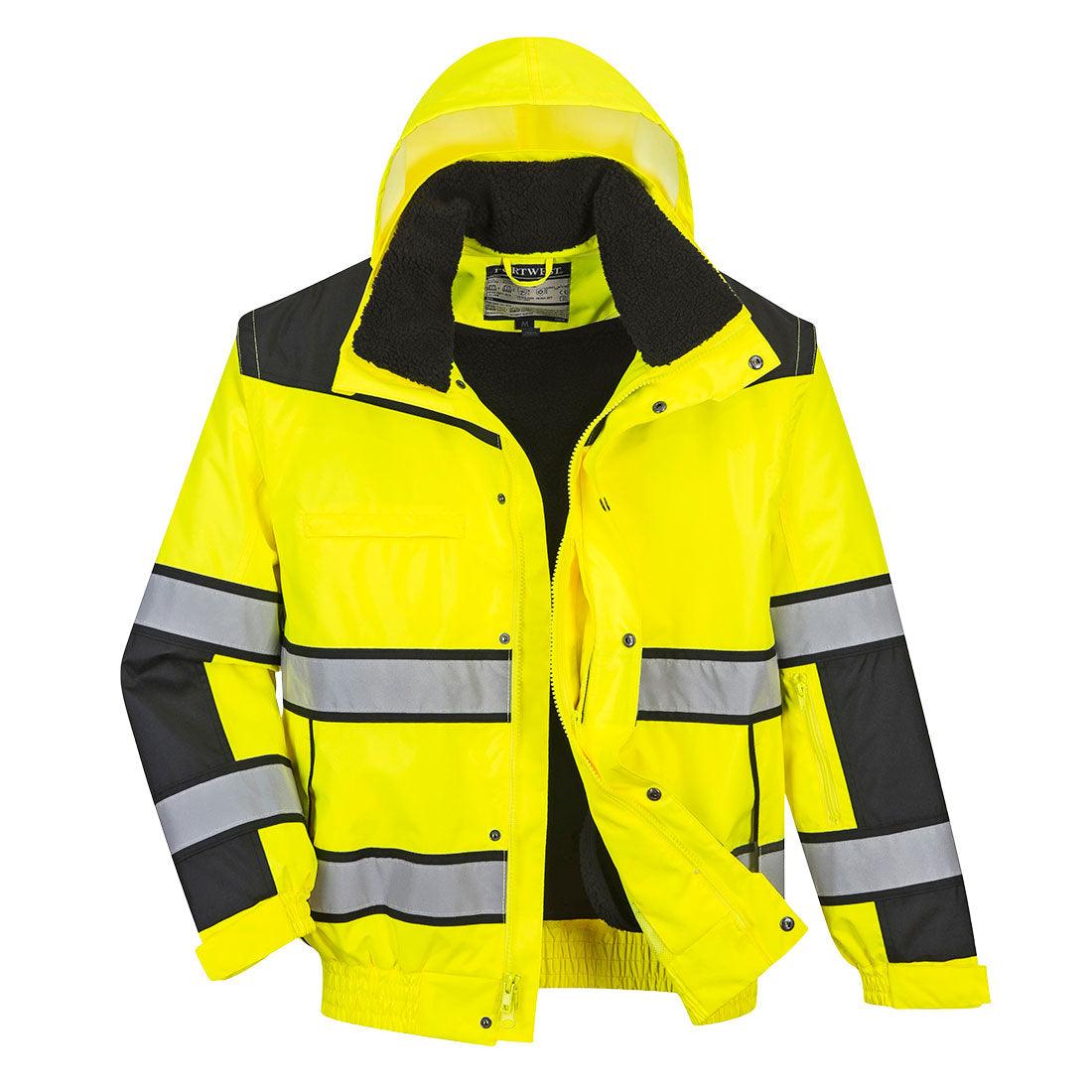 Hi-Vis Classic Bomber Jacket - Yellow/Black