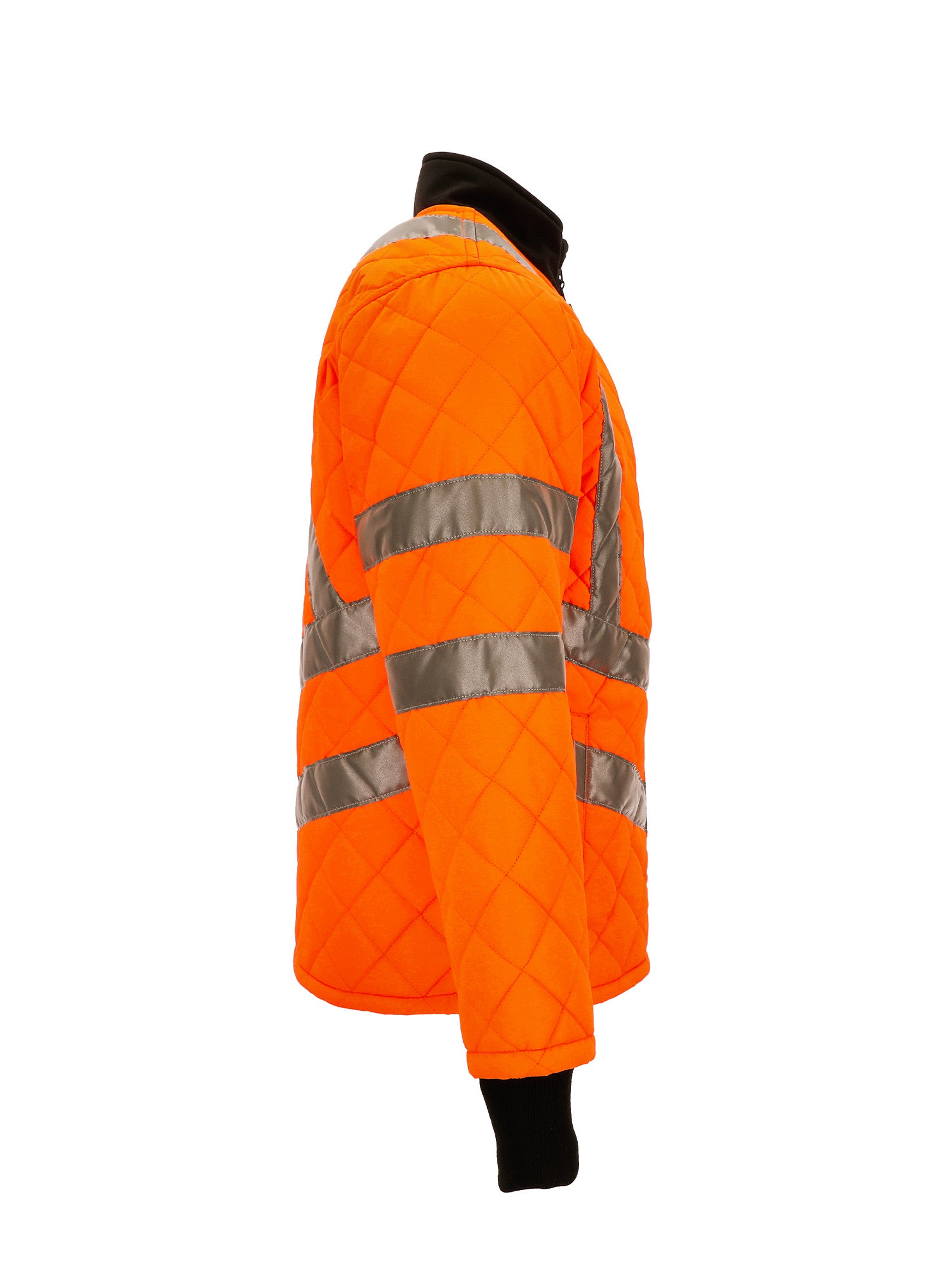 8730 HiVis Diamond Quilted Jacket Orange