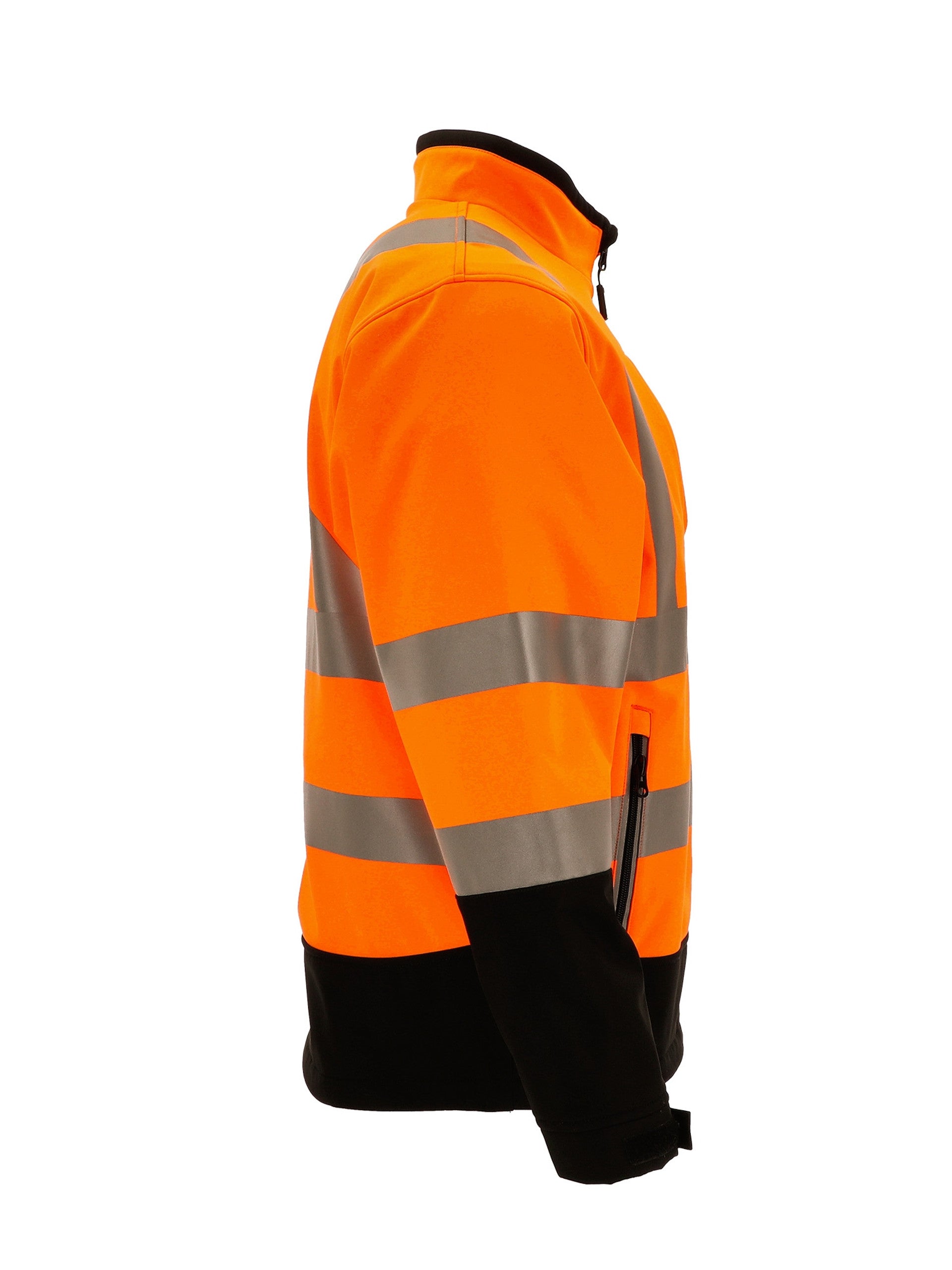 9291 HiVis Softshell Jacket Black/Orange