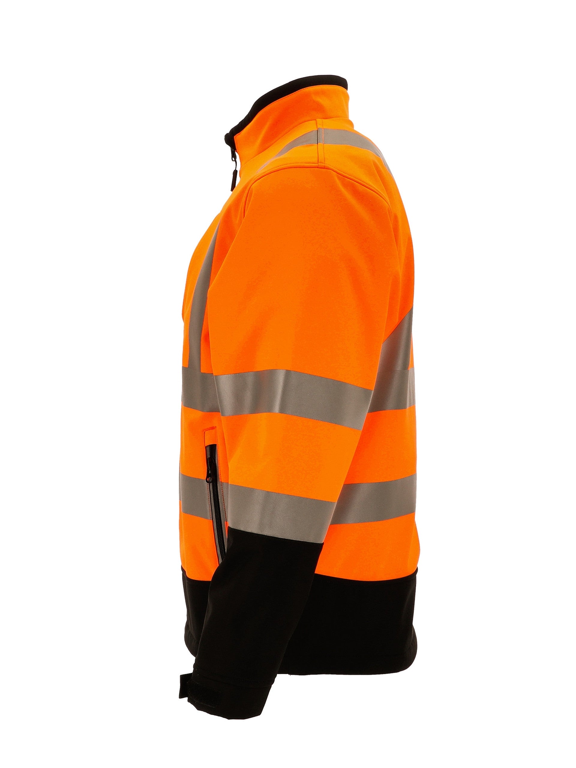 9291 HiVis Softshell Jacket Black/Orange